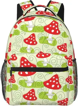 Рюкзак-гриб, регулируемый плечевой ремень, сумка для книг, повседневный рюкзак, легкий рюкзак для взрослых