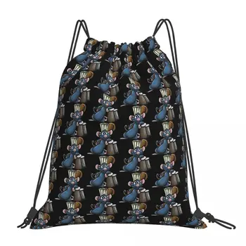Рюкзаки Remy Ratatouille, модные портативные сумки на шнурке, карманная сумка на шнурке, сумки для хранения книг, школьные сумки для путешествий