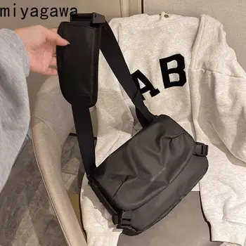 Сумка почтальона Miyagawa 2023, японская новая мода, ткань Оксфорд, стиль сафари, большая вместимость, универсальная сумка через плечо на одно плечо