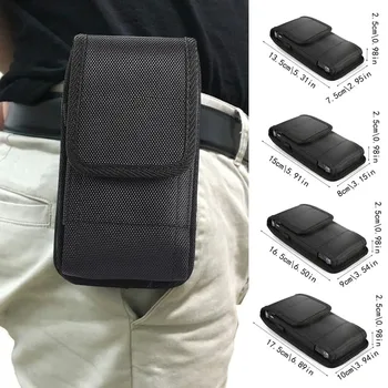 Поясная сумка для мобильного телефона для женщин и мужчин, нейлоновый держатель для мобильного телефона, чехол для хранения, поясная сумка, пряжка на ремнях, сумка для телефона