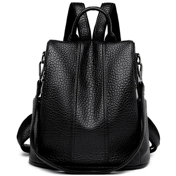 Брендовый рюкзак для женщин, женские винтажные сумки из мягкой кожи, роскошный дизайнерский рюкзак, противоугонная дорожная сумка, школьная сумка Mochilas