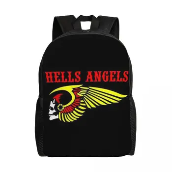 Рюкзак для ноутбука с логотипом Hells Angels World, мужская и женская базовая сумка для школы, студентов колледжа, мотоциклетная сумка