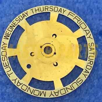 Английский шрифт с золотым фоном Week Disk Week Wheel Оригинал для ETA 2834-2