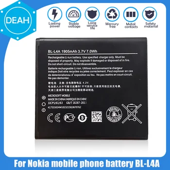 1ШТ BL-L4A BLL4A BL L4A 1905 мАч Аккумулятор для телефона Microsoft Nokia Lumia 535 RM-1090 RM-1089 Двойной 830 RM-984 BV-L4A Литиевый Элемент