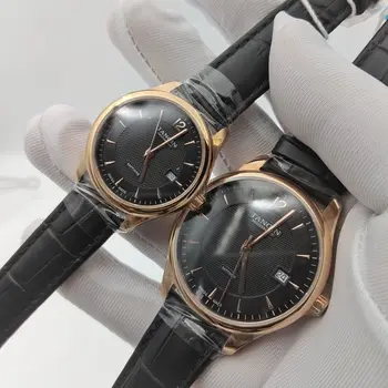 Швейцарские кварцевые часы TANGIN TM1022 Пара из черного золота Официальные наручные часы Автоматические часы Мужские часы Часы для пары Женские часы