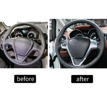Панель кнопок круиз-контроля автомобиля, Рамка рулевого колеса, Аксессуары для Ford Fiesta Mk7 Mk8 St Ecosport 2013-2014