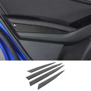 Для Subaru WRX 2021-2023 годов Мягкая Отделка внутренней дверной панели автомобиля из углеродного волокна, Аксессуары для украшения интерьера автомобиля