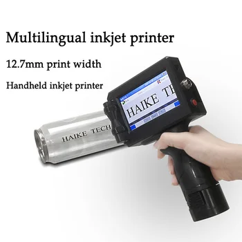 Интеллектуальный ручной струйный принтер, многоязычный сменный картридж с чернилами, не шифрует дату изготовления 12,7 мм, картонный пластик