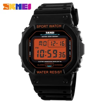 SKMEI Цифровые Мужские часы Chrono Alarm Calendar Спортивные наручные часы 5Bar Водонепроницаемые Мужские Электронные часы relogio masculino 1134
