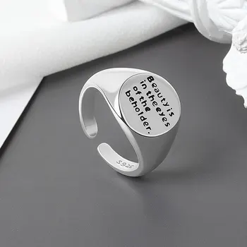 Женское кольцо в корейском стиле NBNB Серебристого Цвета, Модное Регулируемое Открытое Кольцо для девочек, Модные женские Украшения для вечеринок на каждый День, Аксессуары для пальцев