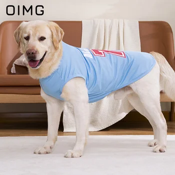 OIMG Дышащая одежда для собак, весна-лето, одежда для домашних животных, Золотистый Ретривер, средняя крупная собака, джерси с цифровой печатью, толстая собака, майка