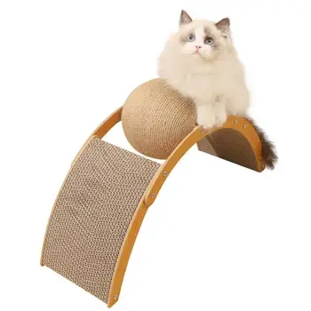 Когтеточка для кошек, Арочный Мостик, Когтеточка для котят, Интерактивный Когтеточный шарик для шлифования когтей, Гофрированная бумага.