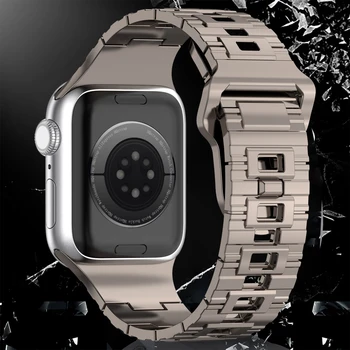 Механический ремешок для iwatch серии 8 7 6 SE 5 4 Браслет для apple watch band Ultra 49 мм 45 мм 44 мм 40 мм 41 мм 38/42 Аксессуары