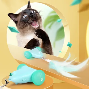 Перезаряжаемая Интерактивная Игрушка для кошек Стимулируйте Естественные Инстинкты вашей кошки с помощью Smart Speed Car & Feather Teaser Smart Sensor Pet Toy