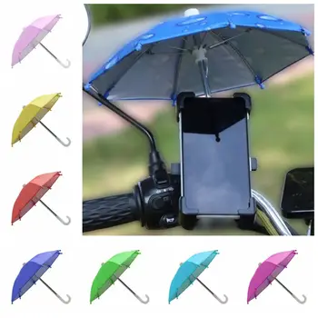 Мини-зонтик, блокирующий дождь, Защищающий от ветра, Водоотталкивающий, Велосипедный Держатель для телефона, Солнцезащитный Козырек, Кронштейн для телефона на открытом воздухе, для велоспорта