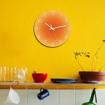 Настенные часы Nordic Sunset Celebrity Light для роскошной гостиной без перфорации, креативное украшение, Немой Простой стеклянный декор для дома