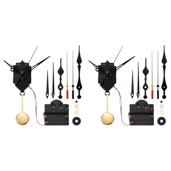 2X кварцевый часовой механизм с маятниковым механизмом Chime Westminster Melody, набор часов с 6 парами стрелок