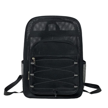 Модные сумки для книг, дышащая полупрозрачная сумка, школьный рюкзак для студентов, повседневные сумки