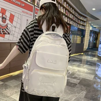 Новая корейская версия 2023 года, рюкзак с надписью Harajuku High School, однотонный рюкзак для учащихся младших классов средней школы в стиле колледжа