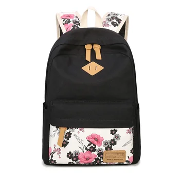 3 шт./компл. холщовый школьный рюкзак для девочек, набор детских сумок, винтажная книга с цветами, детская еда, ручка, карандаш в подарок