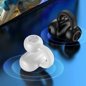 Гарнитура Bluetooth 5.3, мини-ушной крючок, спортивный музыкальный звонок с защитой от потери, скрытые затычки для ушей с микрофоном для смартфона, беспроводные наушники