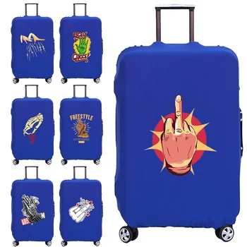 Защитный чехол для багажа, дорожный аксессуар, чехлы для спортивных принадлежностей, сумка с модным принтом ручной работы для 18-28-дюймовых тележек, чехол для чемодана