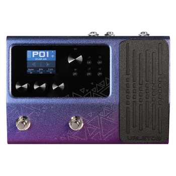 Гитарная педаль с мультиэффектным процессором Valeton GP-100 и 140 встроенными петлителями эффектов IR OTG USB, многоязычная педаль экспрессии