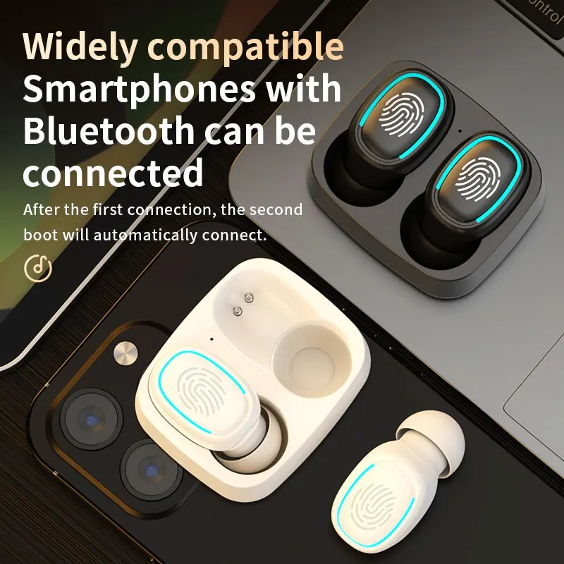Новая беспроводная гарнитура Touch Light Mini, высококачественные затычки для ушей Bluetooth, защита от пота, стереогарнитура высокой четкости, универсальная гарнитура Изображение 0