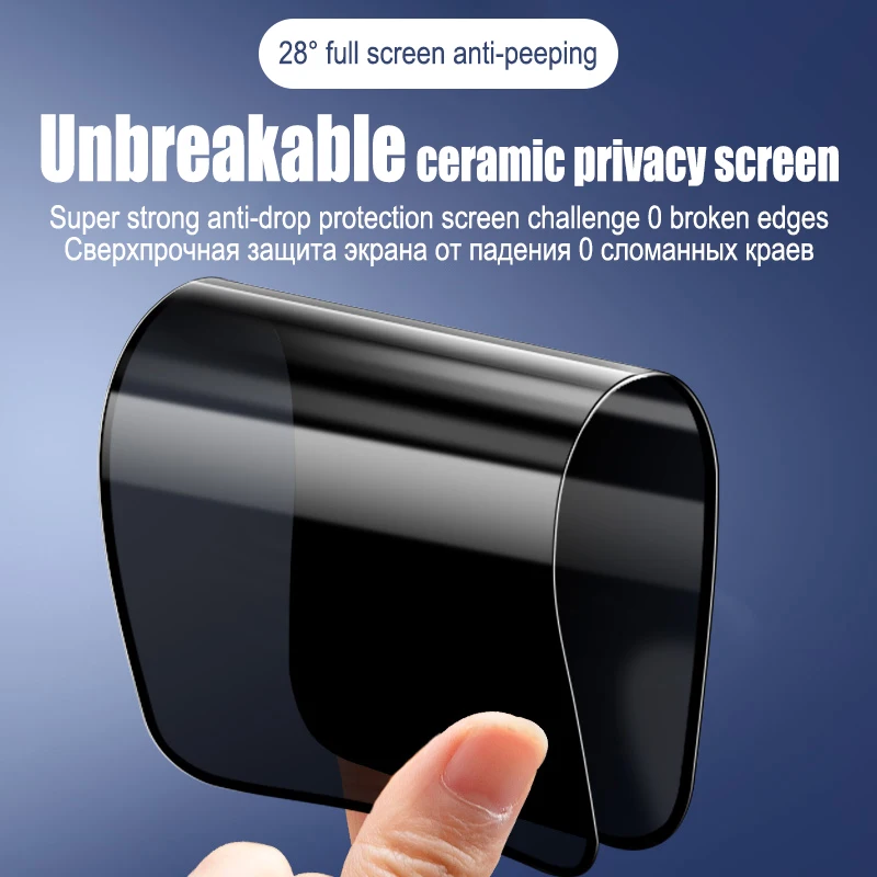 2ШТ Полная Защитная Керамическая Пленка Для iPhone 14 13 12 11 Pro Max Mini Plus XR X XS 8 7 Защита Экрана От шпиона Аксессуары Изображение 1
