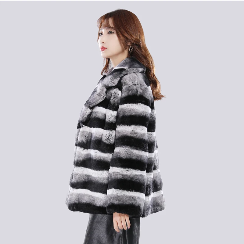 Женская зимняя норковая шуба, повседневная теплая меховая куртка, короткая Изображение 1