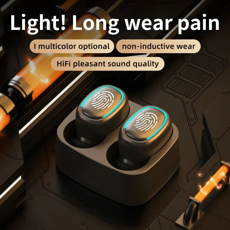 Новая беспроводная гарнитура Touch Light Mini, высококачественные затычки для ушей Bluetooth, защита от пота, стереогарнитура высокой четкости, универсальная гарнитура Изображение 1