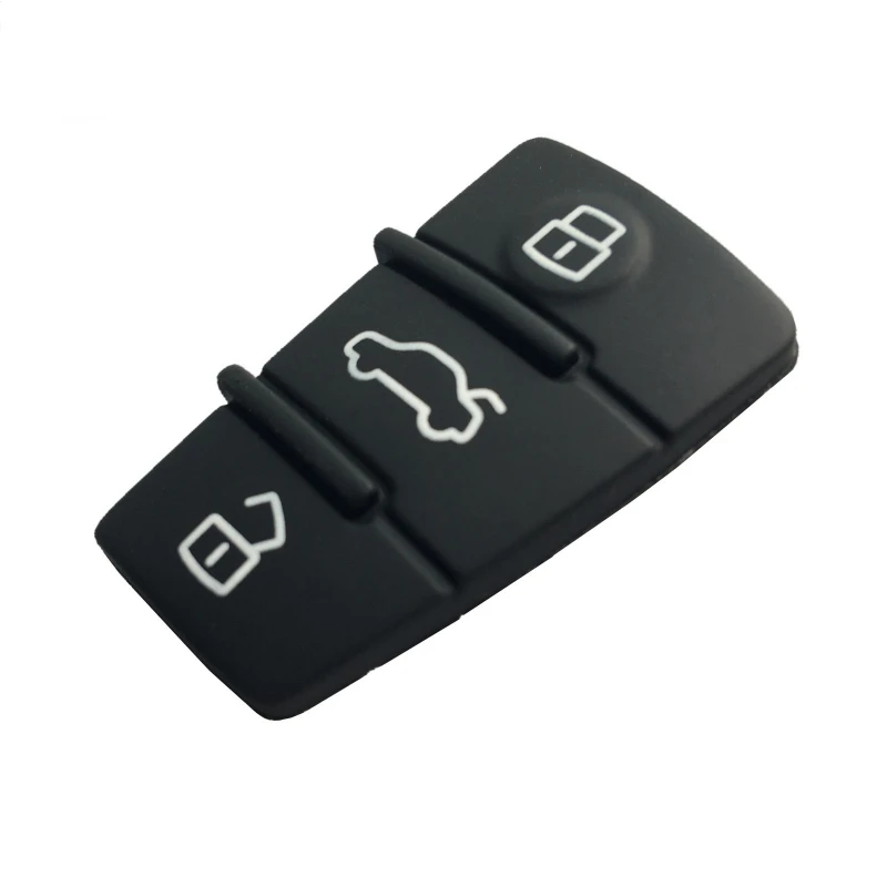 Чехол для дистанционного флип-брелока с 3 кнопками, Резиновая накладка для замены AUDI A2 A3 S3 A4 A6 A6L A8 Q3 TT Quattro Изображение 1