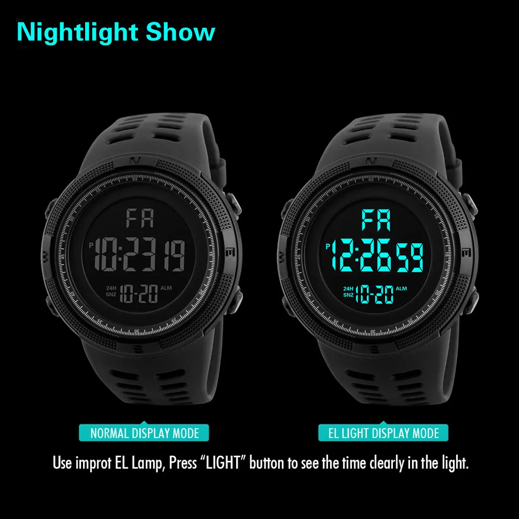 Fashion Multifunction Sports Watch Display Date Calendar Week Alarm Unisex Watch часы мужские наручные automatikuhren relógio Изображение 2