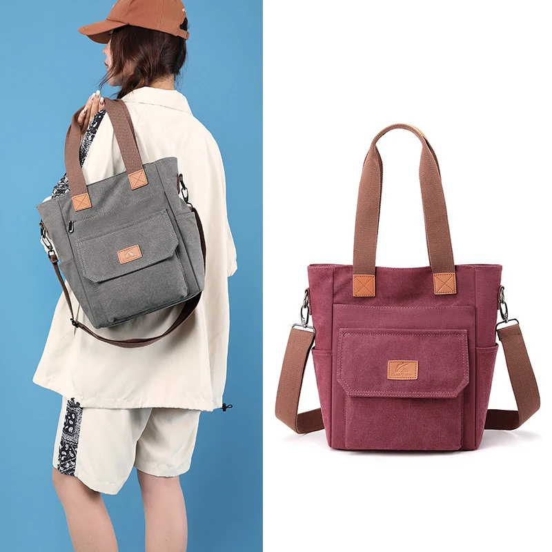 Женская сумка из холста бренда KVKY 2023, летняя модная повседневная сумка-тоут для девочек, экологически чистая холщовая сумка через плечо Изображение 2