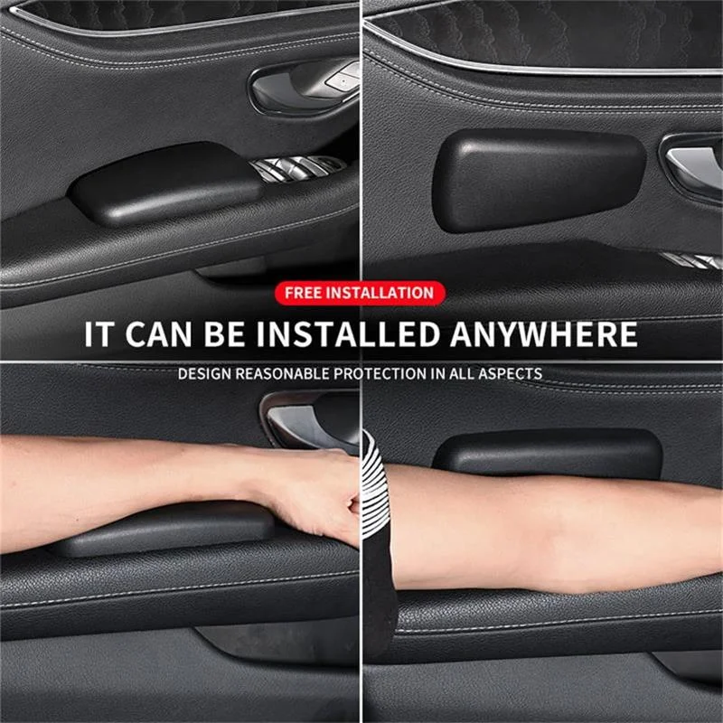 Кожаный наколенник для салона автомобиля, подушка с эффектом памяти, подушка для ног, поддержка бедер, автомобильные аксессуары для Benz BMW Audi VW Golf Изображение 2