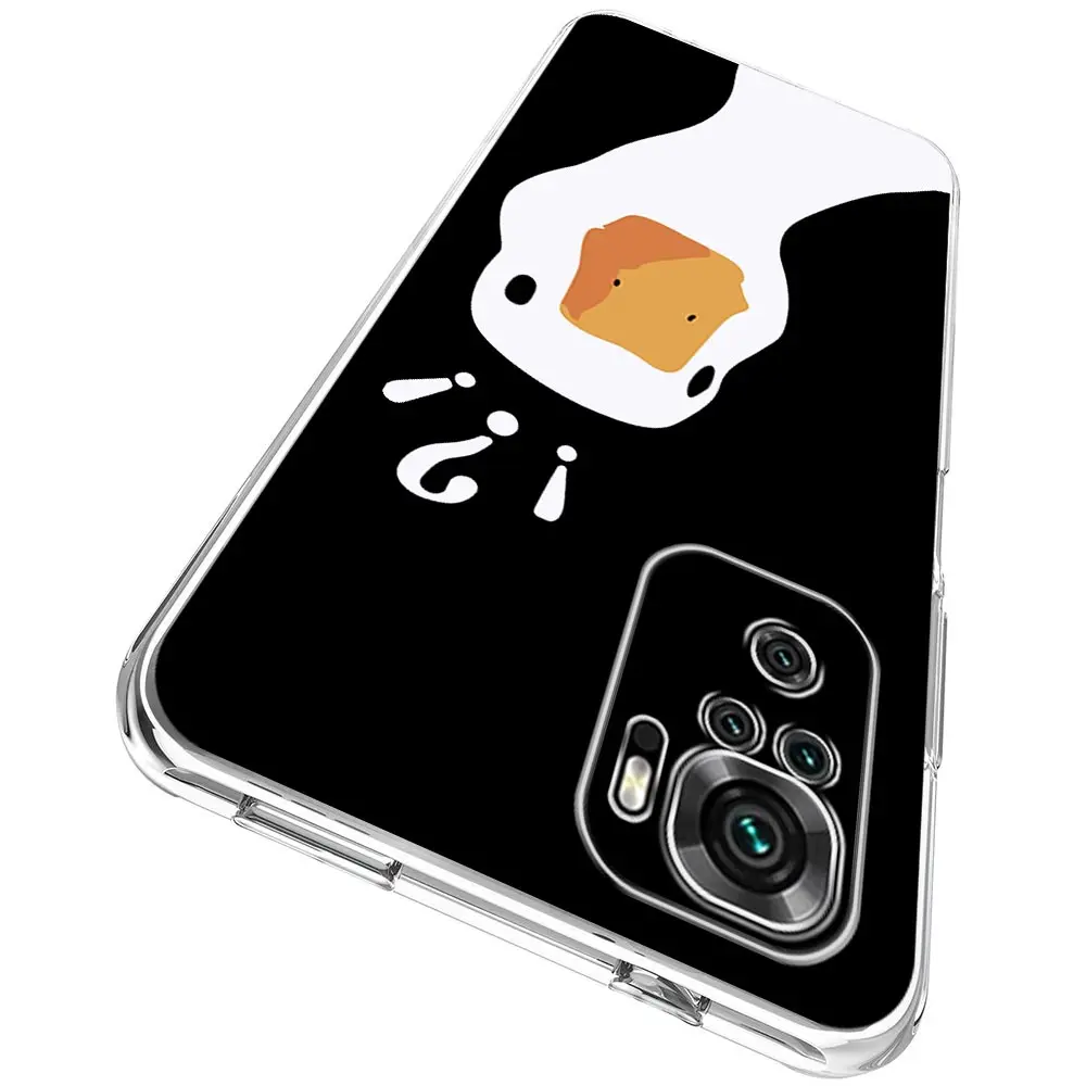 Мультяшная Утка Сомнения Прозрачный Чехол Для Телефона Xiaomi Redmi Note 12 5G 9S 9 8 10 11 Pro + 9T 8T 10C 9C 9A 7 Pro Мягкая Силиконовая Задняя Крышка Изображение 2