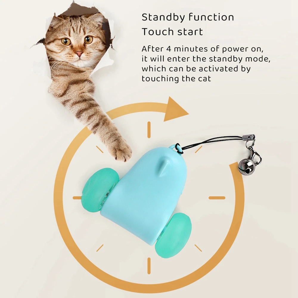 Перезаряжаемая Интерактивная Игрушка для кошек Стимулируйте Естественные Инстинкты вашей кошки с помощью Smart Speed Car & Feather Teaser Smart Sensor Pet Toy Изображение 2