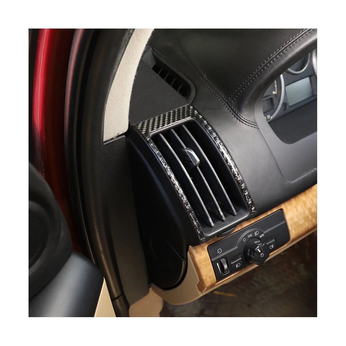 Декоративные наклейки на боковое воздуховыпускное отверстие приборной панели из углеродного волокна для Land Rover Freelander 2 2007-2012 Аксессуары Изображение 4