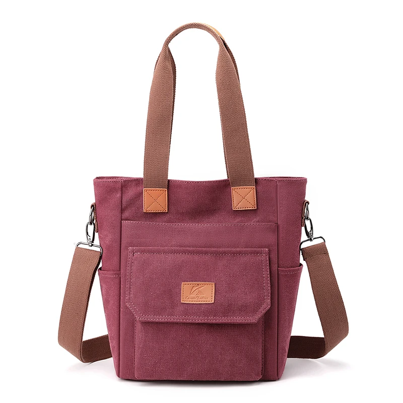 Женская сумка из холста бренда KVKY 2023, летняя модная повседневная сумка-тоут для девочек, экологически чистая холщовая сумка через плечо Изображение 4