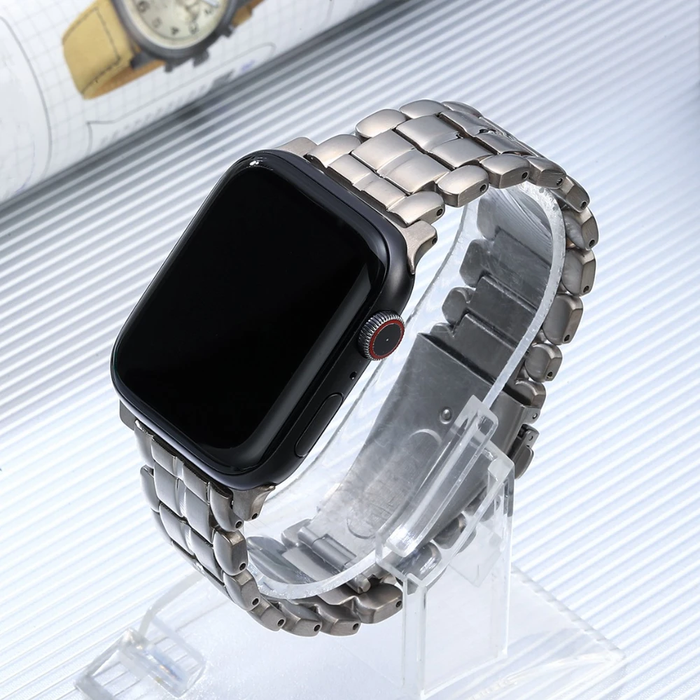 Роскошный Титановый Ремешок Для Apple Watch Ultra 2 49 мм Металлический Браслет 41 мм 45 мм Для iWatch Серии 9 8 7 6 5 4 SE Business Band 44 мм Изображение 4