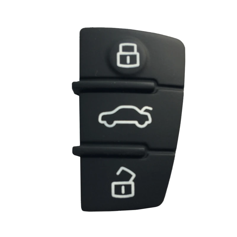 Чехол для дистанционного флип-брелока с 3 кнопками, Резиновая накладка для замены AUDI A2 A3 S3 A4 A6 A6L A8 Q3 TT Quattro Изображение 4