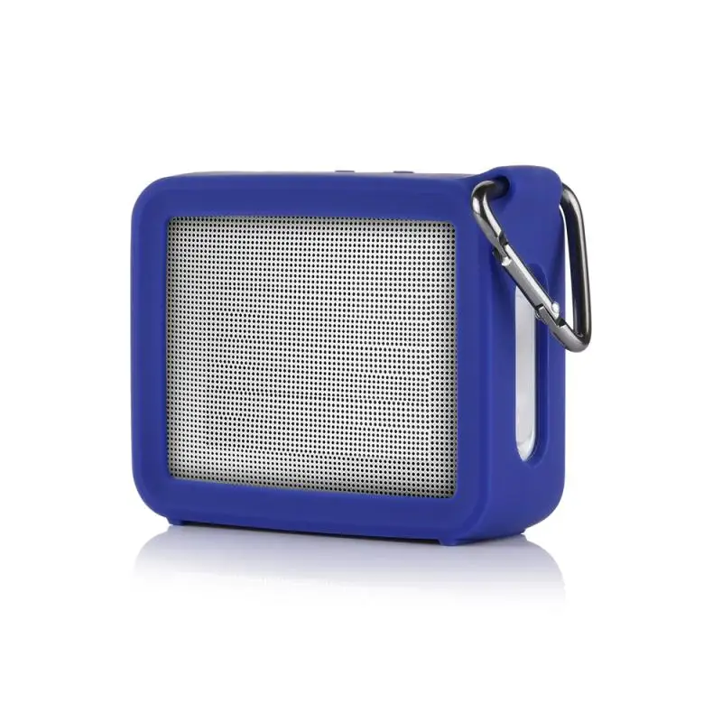 Аудиокомплект Серебристо-серый Дизайн с отверстием для регулировки громкости Стильный и красивый дизайн в стиле ретро Силиконовый чехол для динамика Бордово-синий Изображение 5