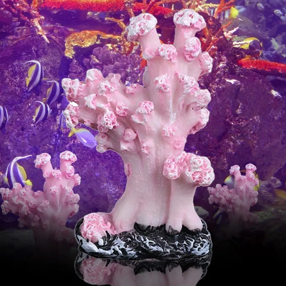 Безопасные фигурки для аквариума, имитирующие кораллы, Украшения из смолы для аквариума, Фигурки для аквариума, Красота Изображение 5