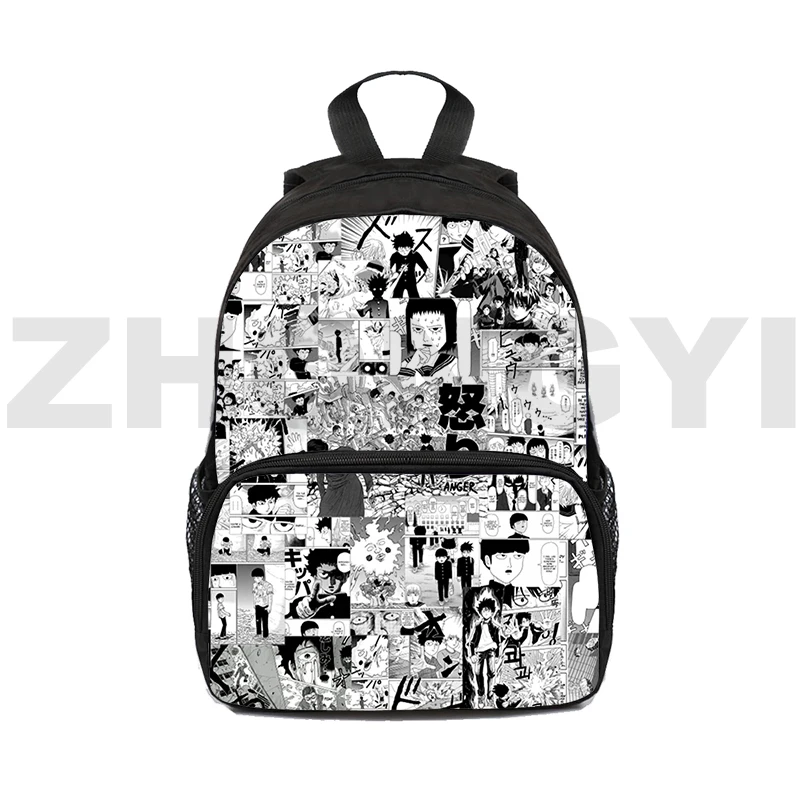 Детский школьный рюкзак Mob Psycho 100 из мультфильма, мужская маленькая сумка для книг, сумки из японского аниме 12/16 дюймов, женская качественная нейлоновая сумка через плечо Изображение 5
