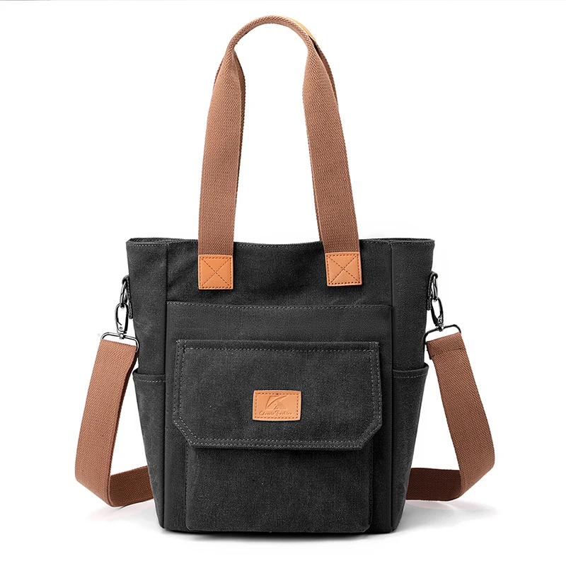 Женская сумка из холста бренда KVKY 2023, летняя модная повседневная сумка-тоут для девочек, экологически чистая холщовая сумка через плечо Изображение 5